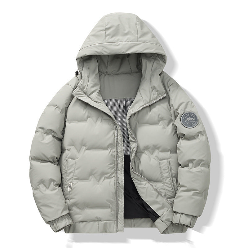 Men's Short Winter Puffer Jacket with Hood – Warm & Lightweight - 3KDyn